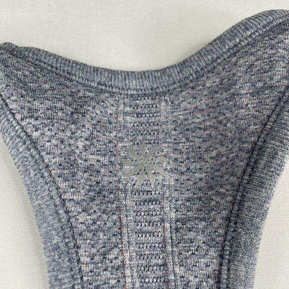 Athleta Fastest Track Gray Orange Stripes - Picture 5 of 6